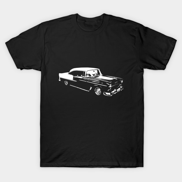 1955 Chevy Belair T-Shirt by GrizzlyVisionStudio